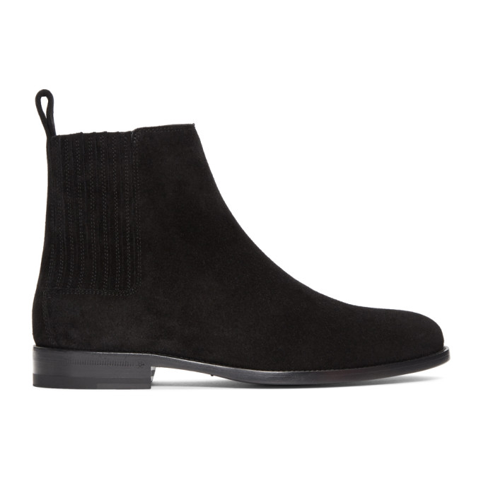 Saint Laurent Black Suede Dare Chelsea Boots