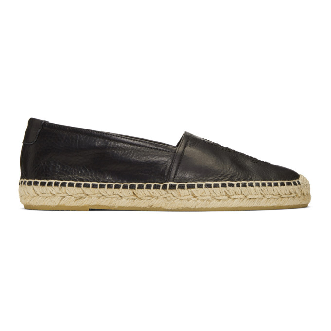 Saint Laurent Black Logo Espadrilles