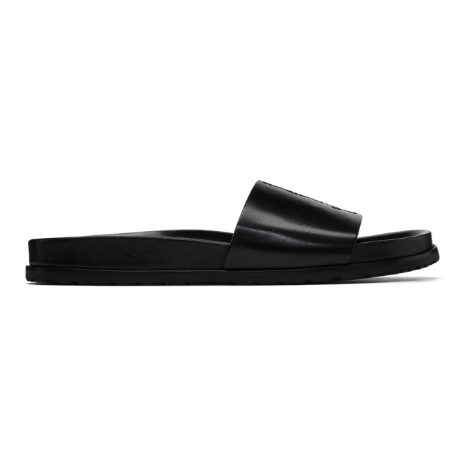 Saint Laurent Black Jimmy Pool Slides