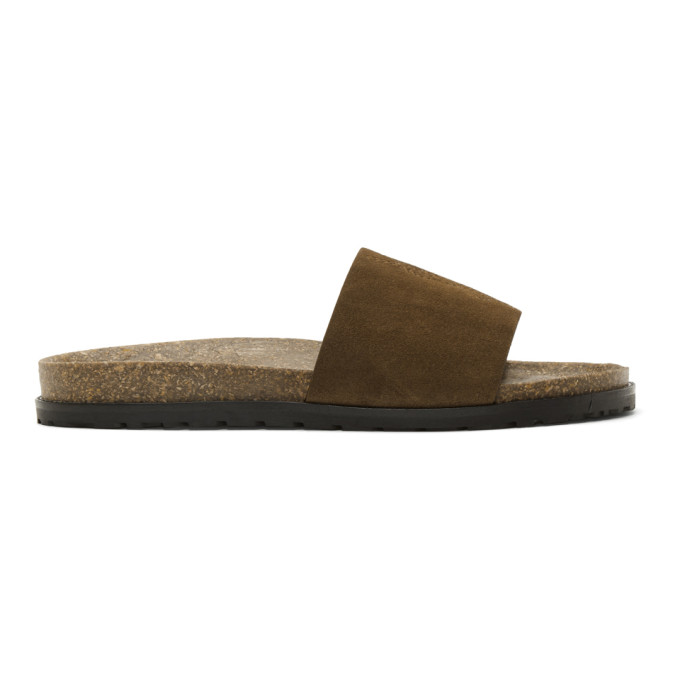 Saint Laurent Brown Suede Jimmy Sandals