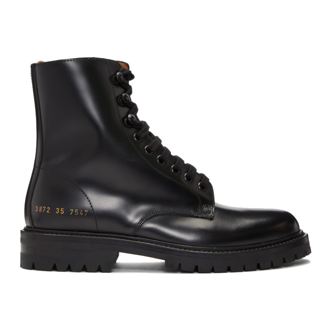 Woman by Common Projects Black Combat Boots
