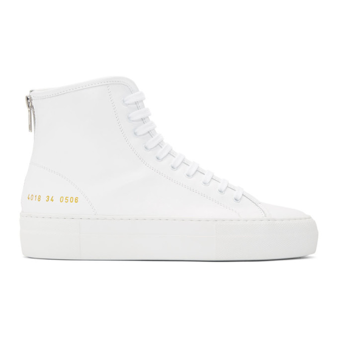Woman by Common Projects White Tournament High Super Sneakers