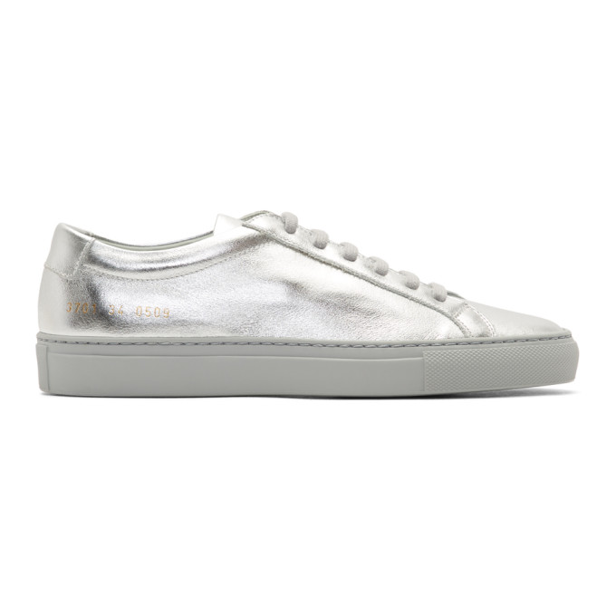 Woman by Common Projects Silver Original Achilles Low Sneakers