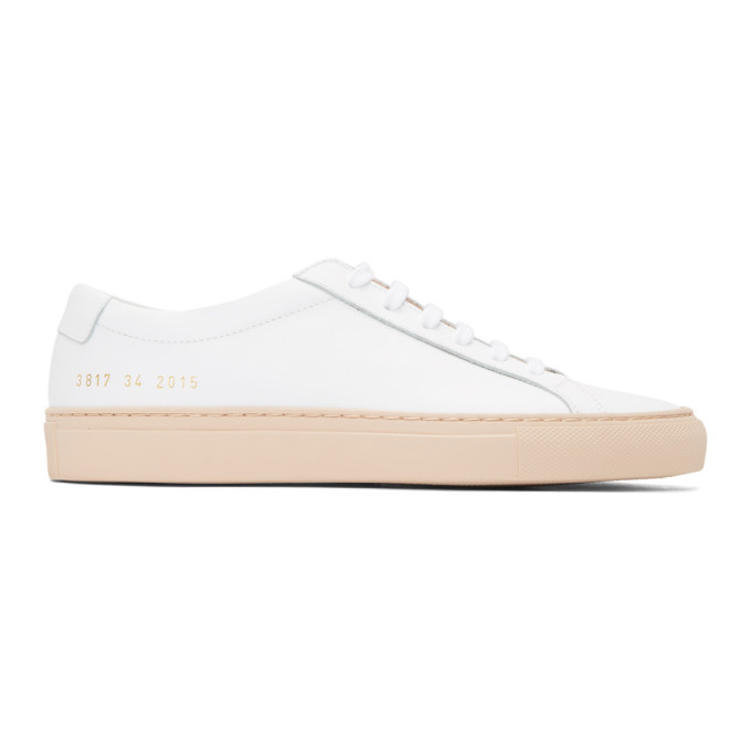 Woman by Common Projects SSENSE Exclusive White & Pink Achilles Low Sneakers