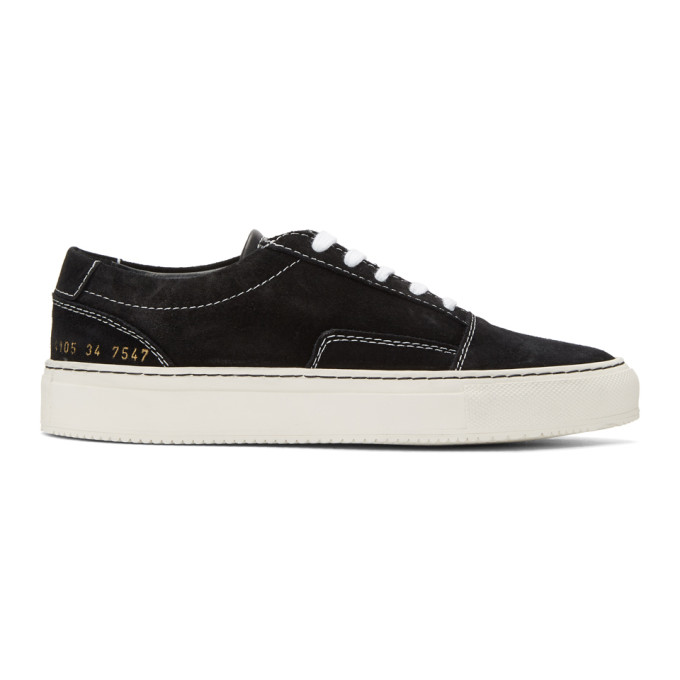 Woman by Common Projects Black Suede Skate Low Sneakers