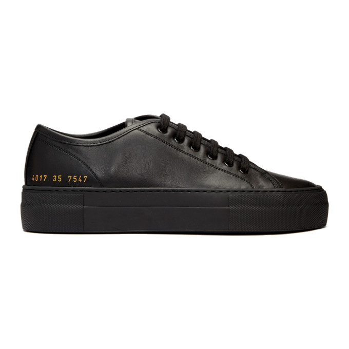 Woman by Common Projects Black Tournament Low Super Sneakers