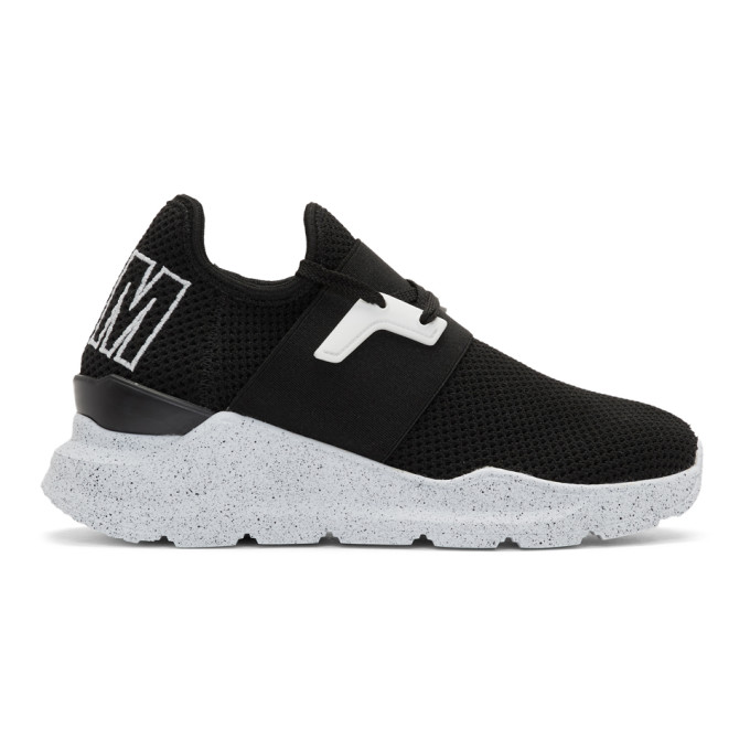 MSGM Black Elastic Band Knit Sneakers