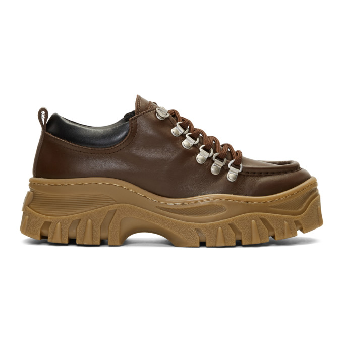 MSGM Brown Chunky Double Sole Sneakers