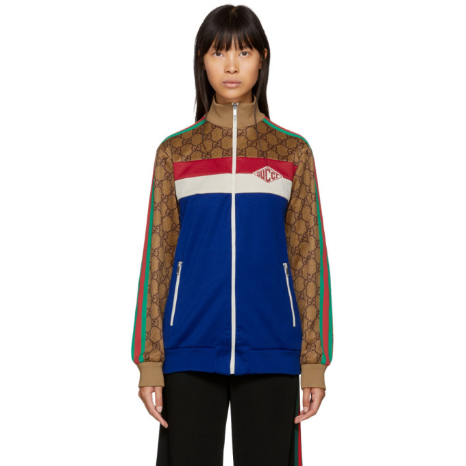 gucci technical jersey sweatshirt blue