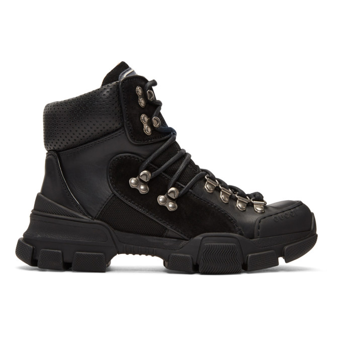 Gucci Black Flashtrek Ankle Boots