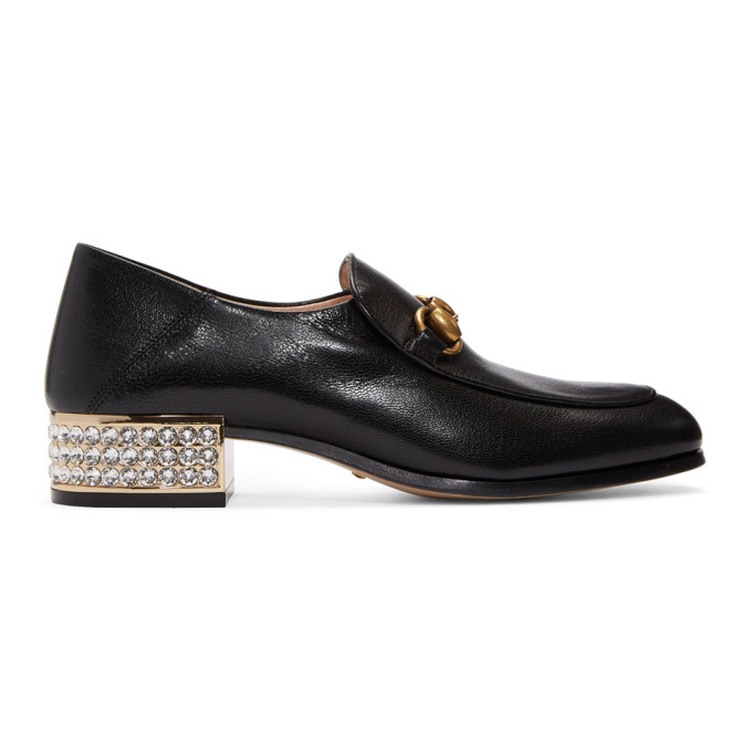 Gucci Black Mister Heeled Loafers