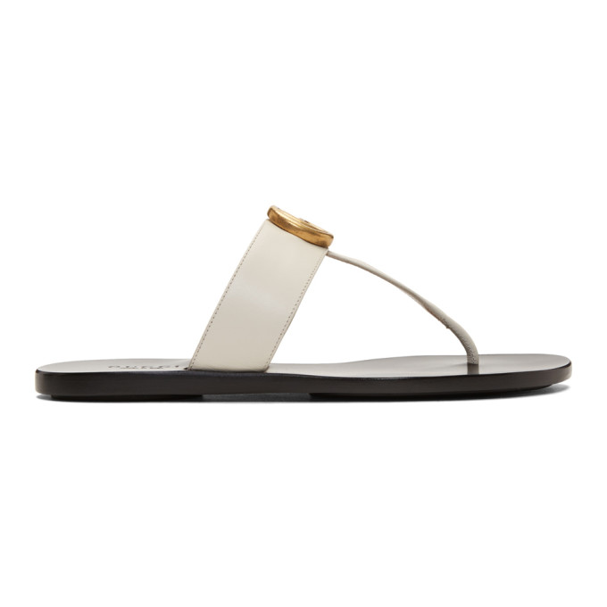 Gucci White Marmont Sandals