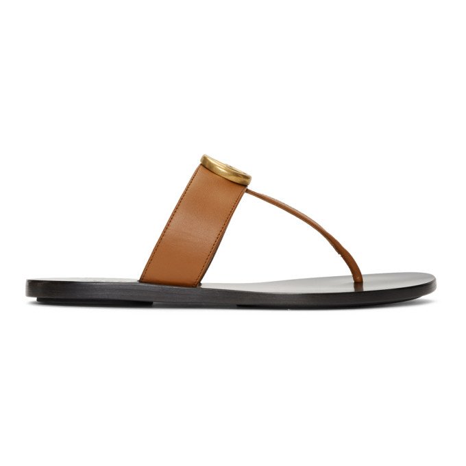 Gucci Tan Marmont Sandals