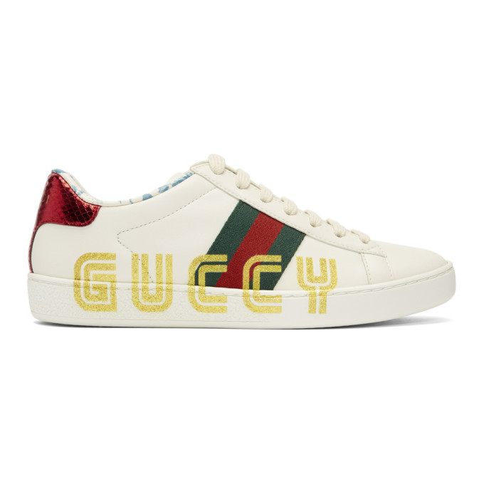 Gucci White New Ace Guccy Sneakers 