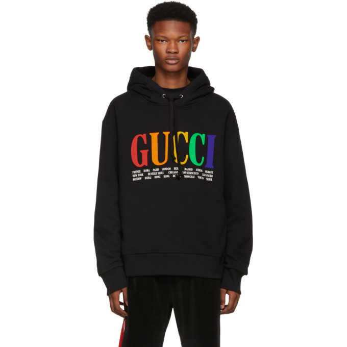 gucci black and white hoodie
