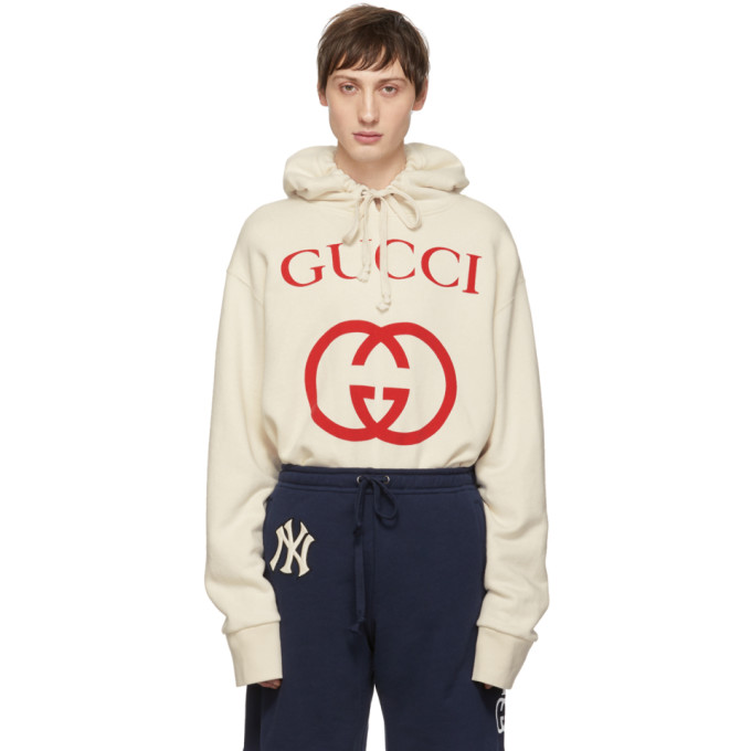 Gucci Off White Logo Hoodie 182451m20201901