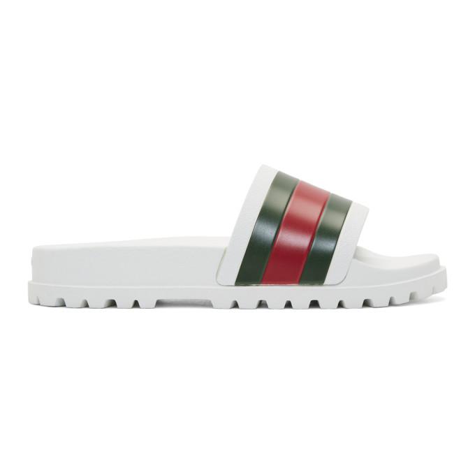 Gucci White Treck Sandals