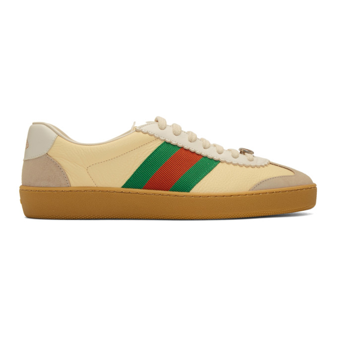 Gucci Yellow & Beige G74 Sneakers