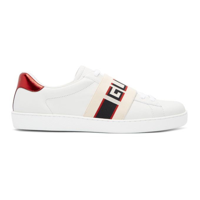 new ace webbed low top sneaker gucci