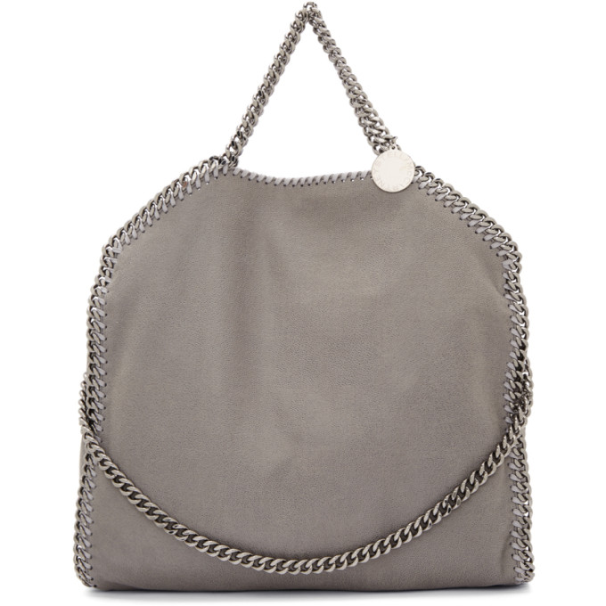 Stella McCartney Grey Three-Chain Falabella Tote
