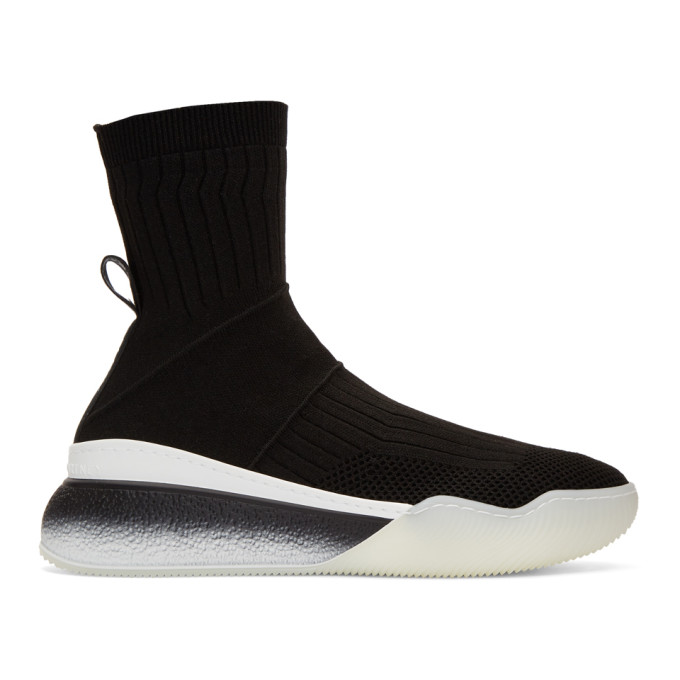 Stella McCartney Black Loop Sock Sneakers