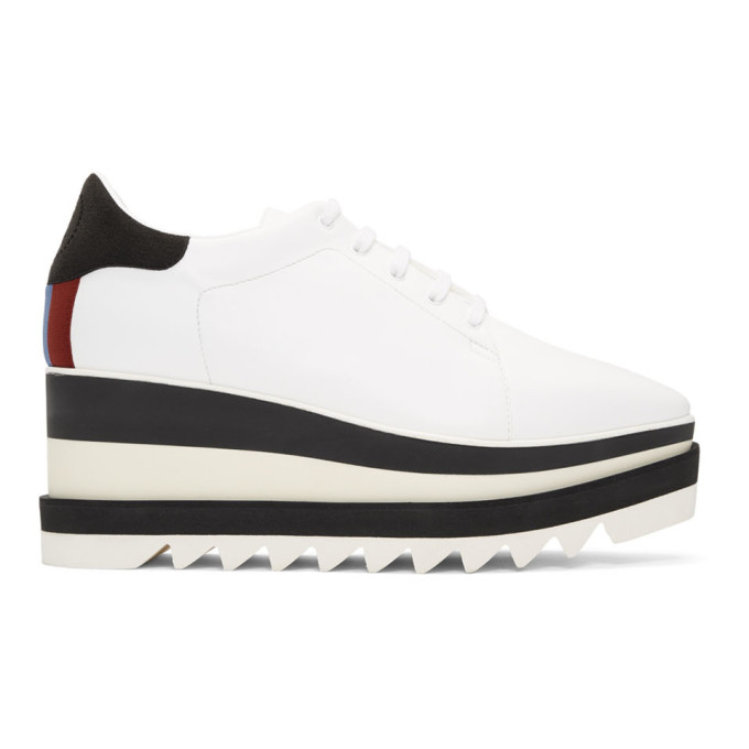 Stella McCartney White Elyse Platform Oxfords
