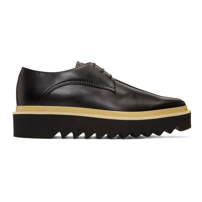 Stella McCartney Black Double-Stitched Lewis Derbys
