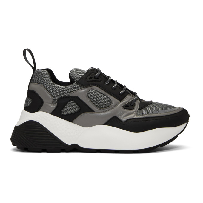 Stella McCartney Black & Silver Eclypse Sneakers
