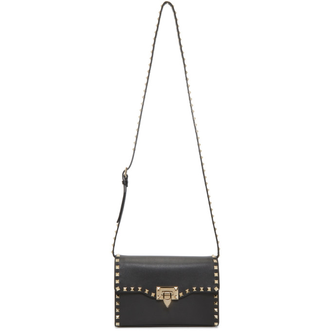 Valentino Black Valentino Garavani Medium Rockstud Flap Bag