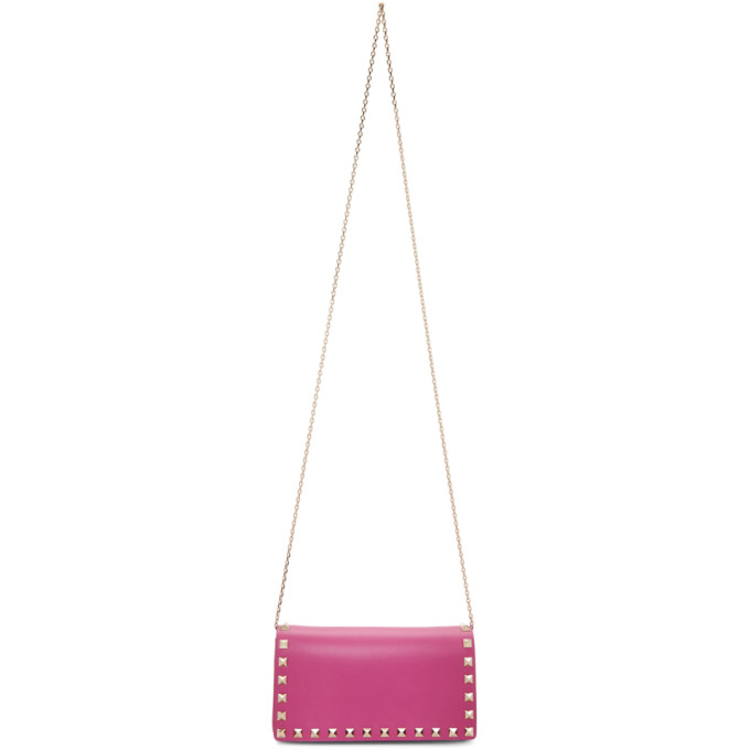 Valentino Pink Valentino Garavani Rockstud East/West Flap Bag