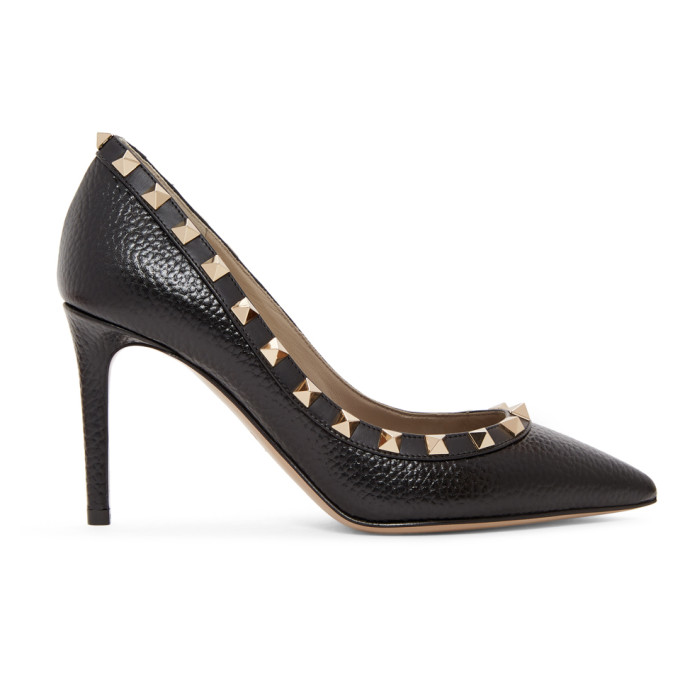 Valentino Black Valentino Garavani Rockstud Heels