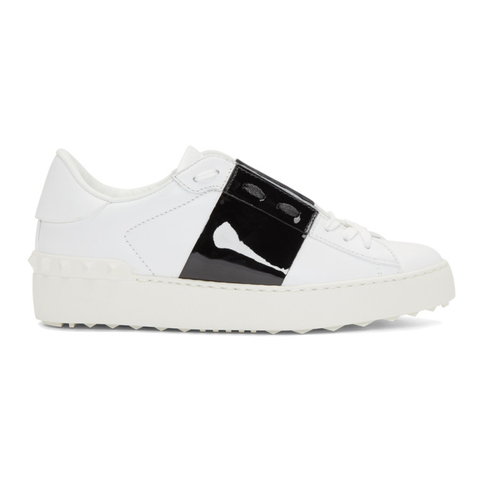 Valentino White & Black Valentino Garavani Open Sneakers
