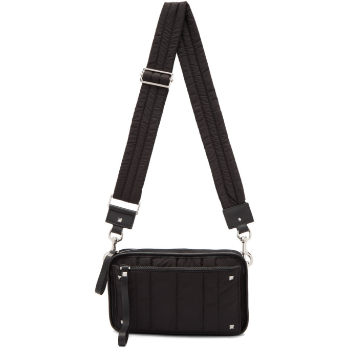 Valentino Black Valentino Garavani Small Nylon Messenger Bag