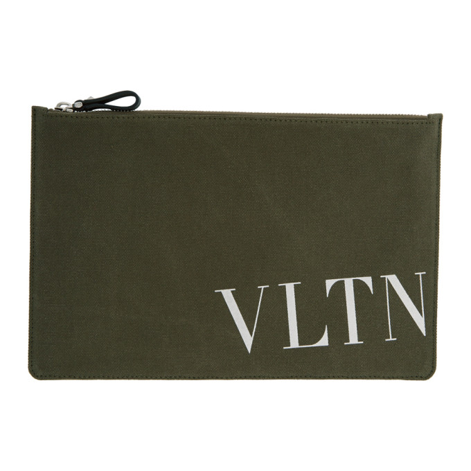 Valentino Green Valentino Garavani 'VLTN' Pouch