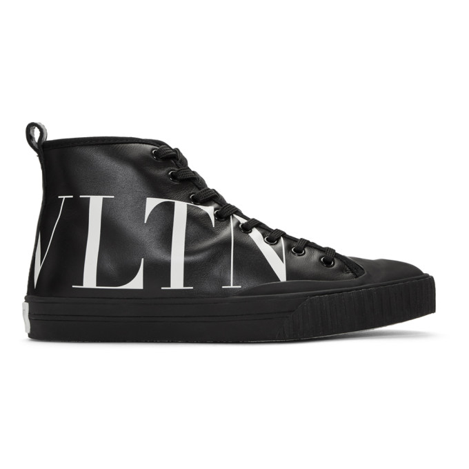 Valentino Black Valentino Garavani 'VLTN' High-Top Sneakers