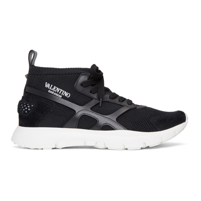 Valentino Black Valentino Garavani Sound High-Top Sneakers