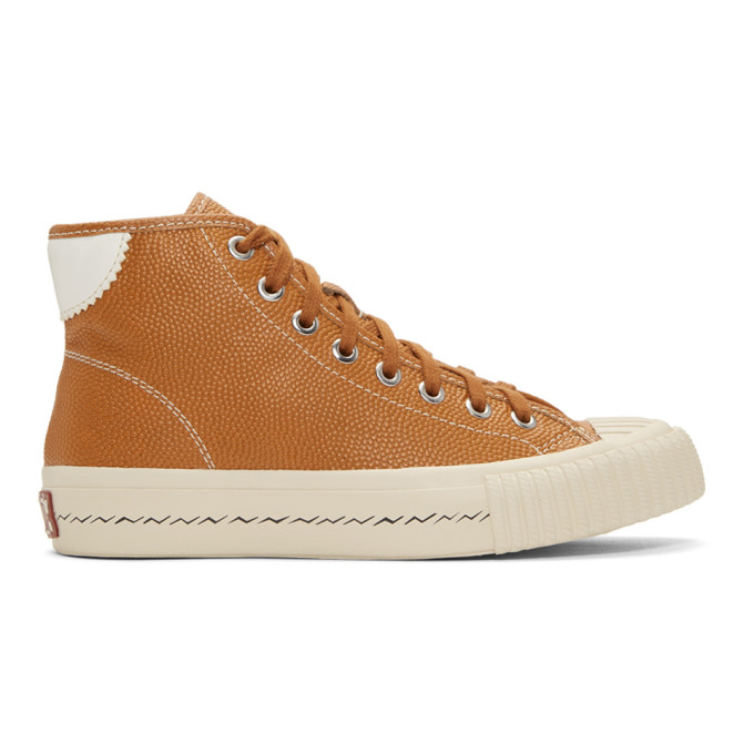 Visvim Orange Hollis High-Top Sneakers