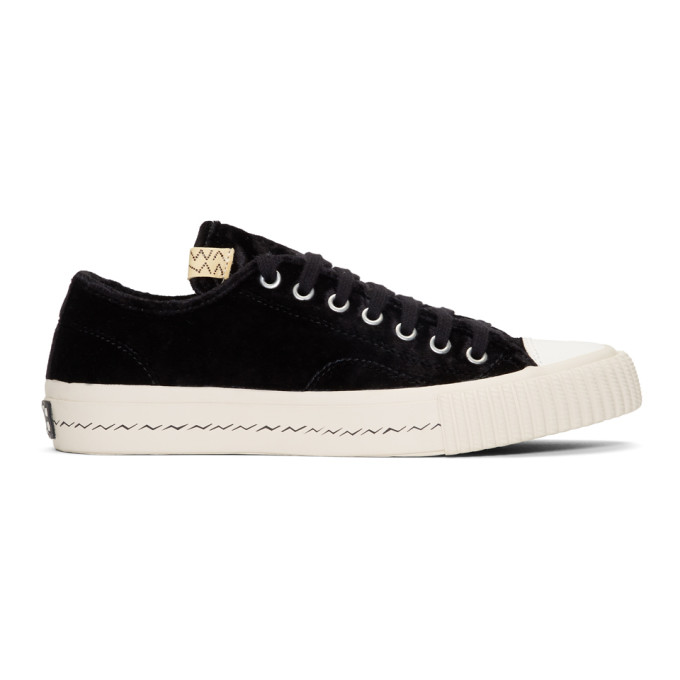 Visvim Black Velvet Skagway Sneakers 182487m23600107