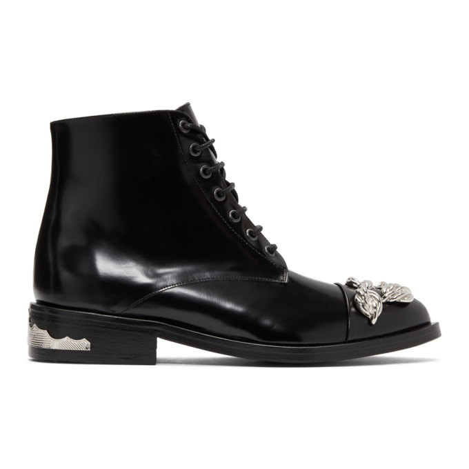 Toga Pulla Black & Silver Knot Boots