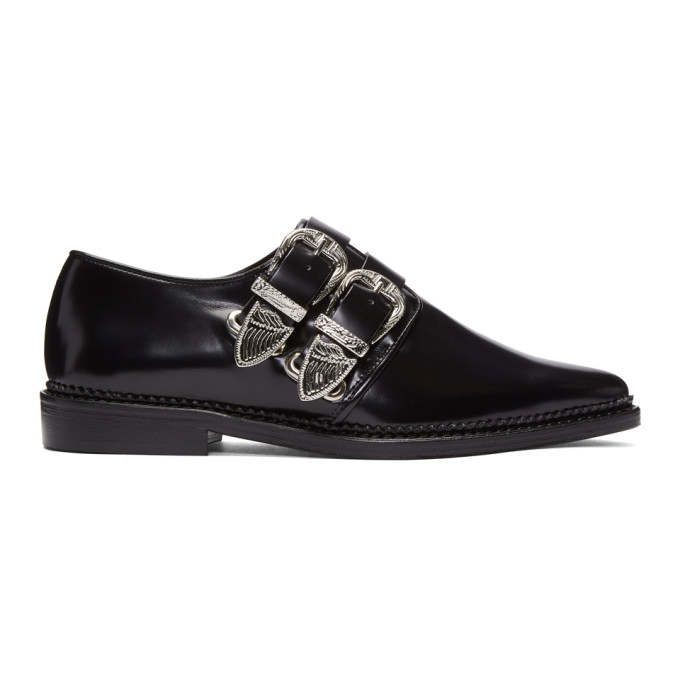 Toga Pulla Black Buckles Oxfords