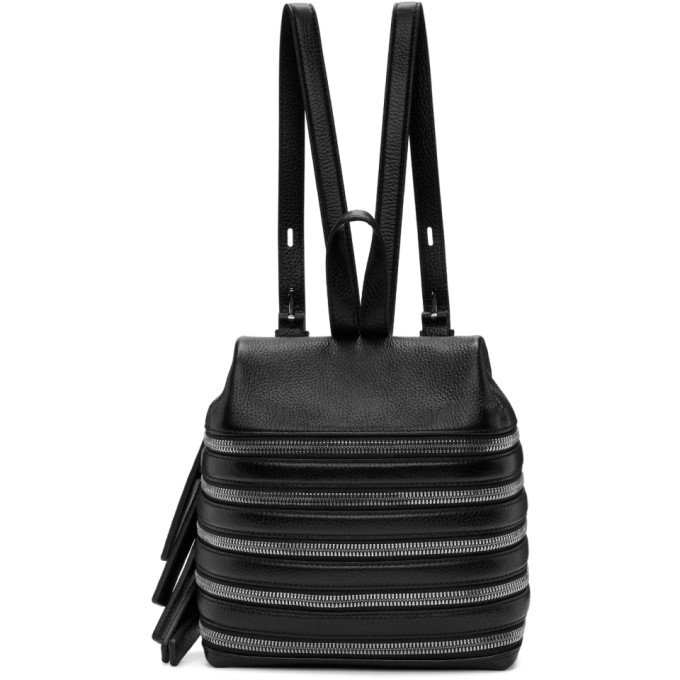 Kara Black Small Multi Zip Backpack