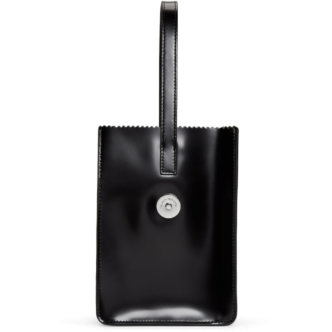 Kara Black Pinch Wristlet Clutch