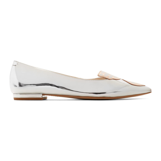 Sophia Webster Silver Bibi Ballerina Flats