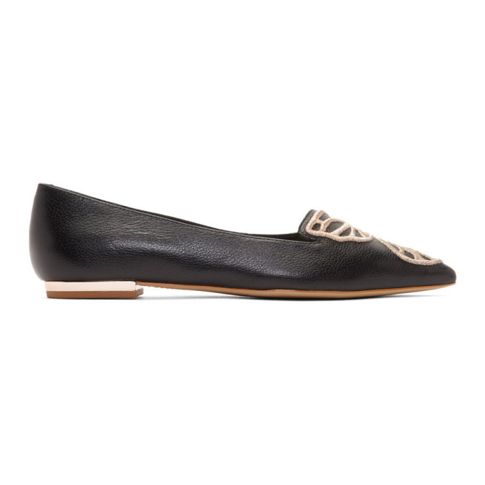 Sophia Webster Black Bibi Ballerina Flats