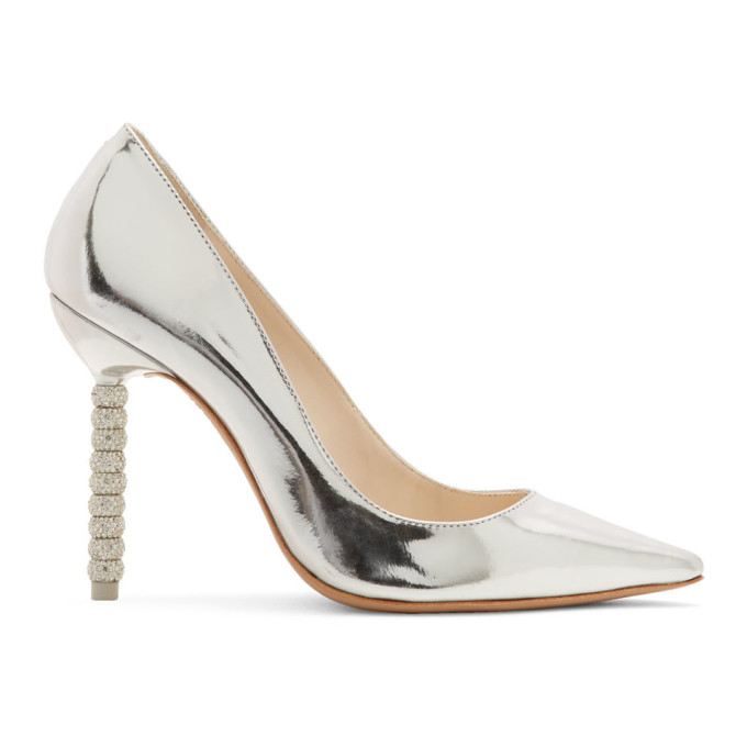 Sophia Webster Silver Coco Flamingo Heels