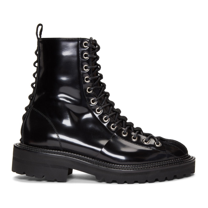Yang Li Black Lace Up Boots