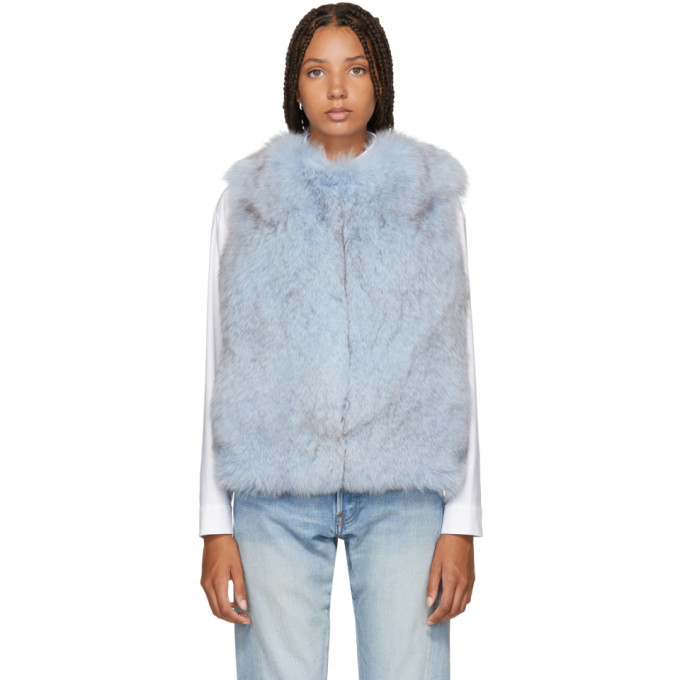 yves salomon rabbit fur vest