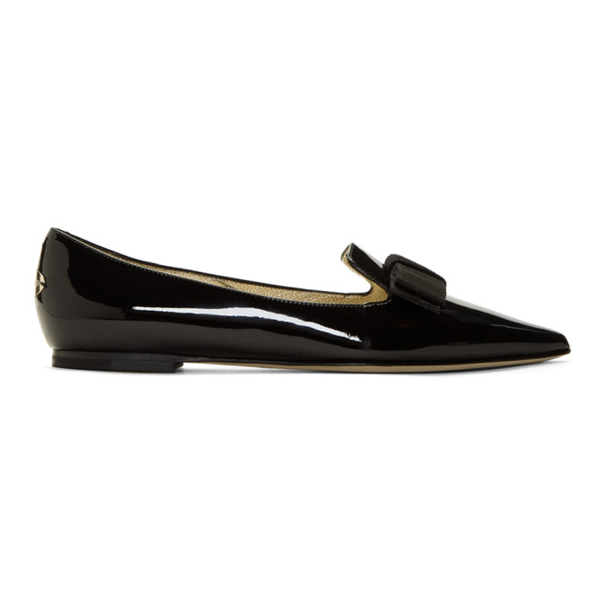 Jimmy Choo Black Patent Gala Flats