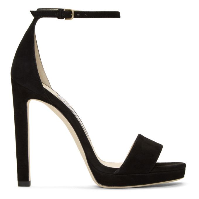Jimmy Choo Black Suede Misty 120 Sandals