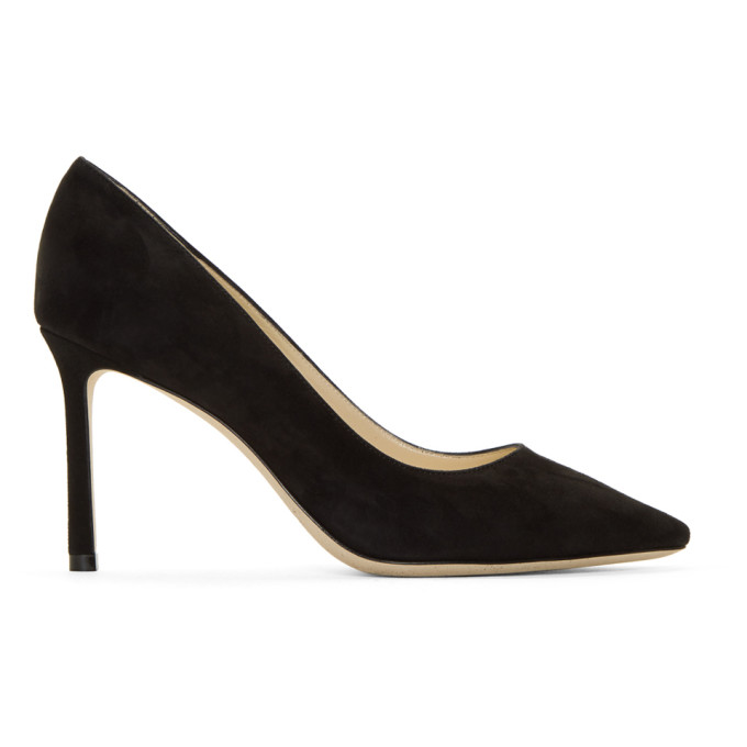 Jimmy Choo Black Suede Romy 85 Heels